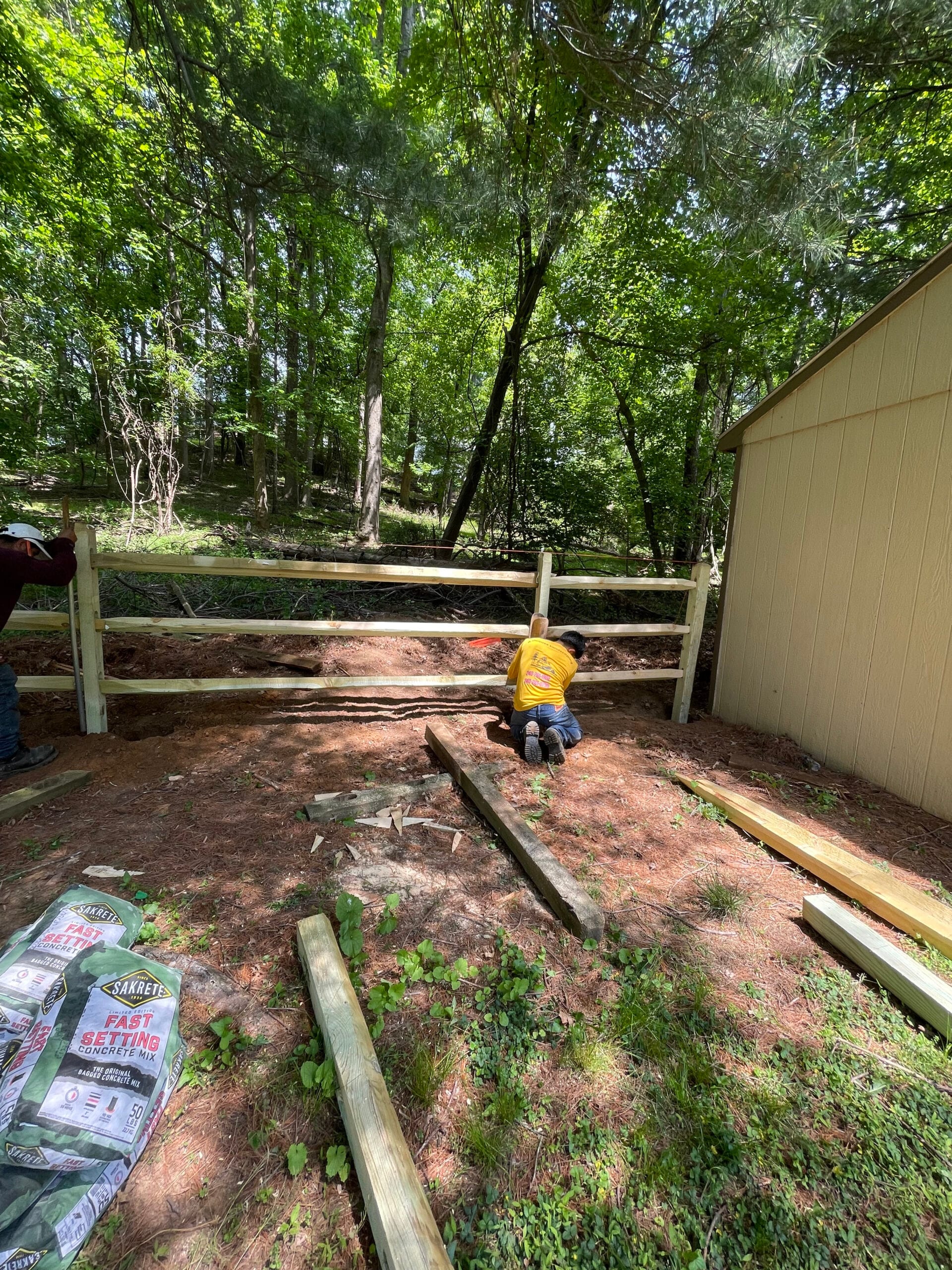Fence installation