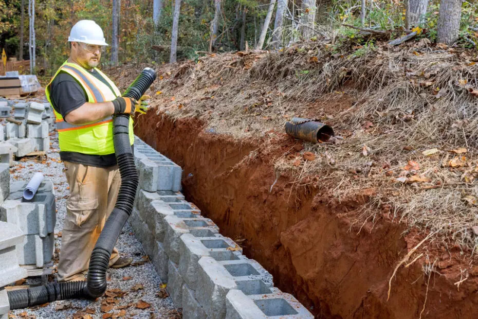 Patio Drainage Solutions with Retaining Walls